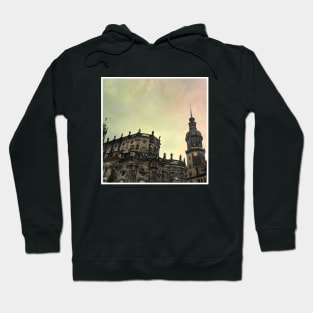 Beautiful Retro Photography from Dresden Germany sightseeing with rainbow sky Hoodie